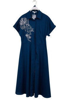 Robe chemise midi manches...