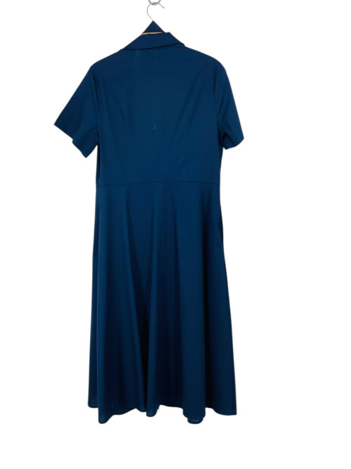 Robe chemise midi manches courtes à revers