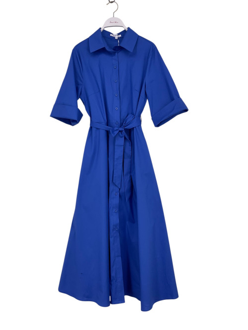 Robe chemise midi manches 3/4