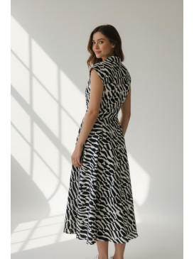 Robe chemise midi imprimée...