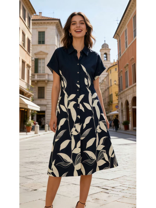 Robe chemise longue imprimée