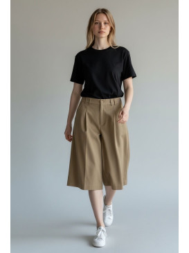 Bermuda long à pinces