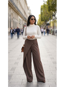Pantalon large effet...