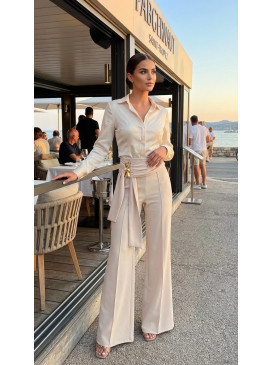 Pantalon large avec pince...
