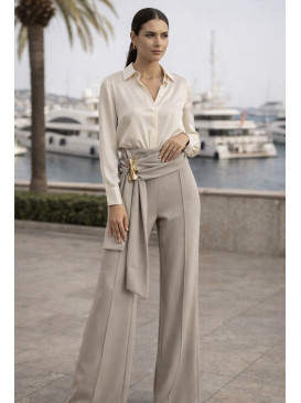Pantalon large avec pince...