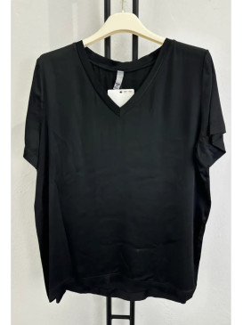T-shirt fluide col V...