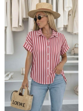 Blouse ample à rayures...