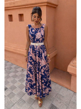 Robe midi imprimé cachemire...
