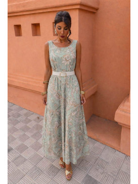 Robe midi imprimé cachemire...