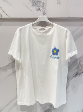 T-shirt FLOWER brodé à la...