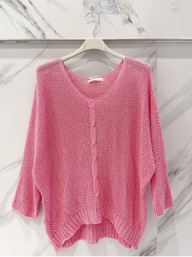 Pull tricot col V manches...