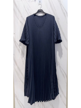 Robe longue plissée manches...