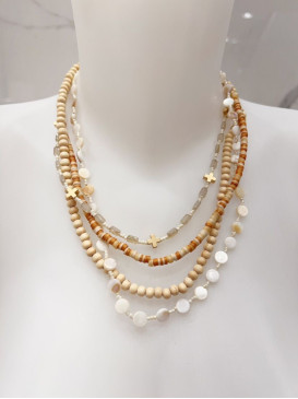 Collier fantaisie 4 rangs...