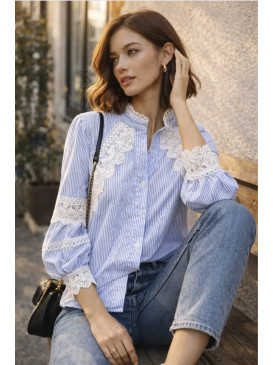 Chemise rayée avec...