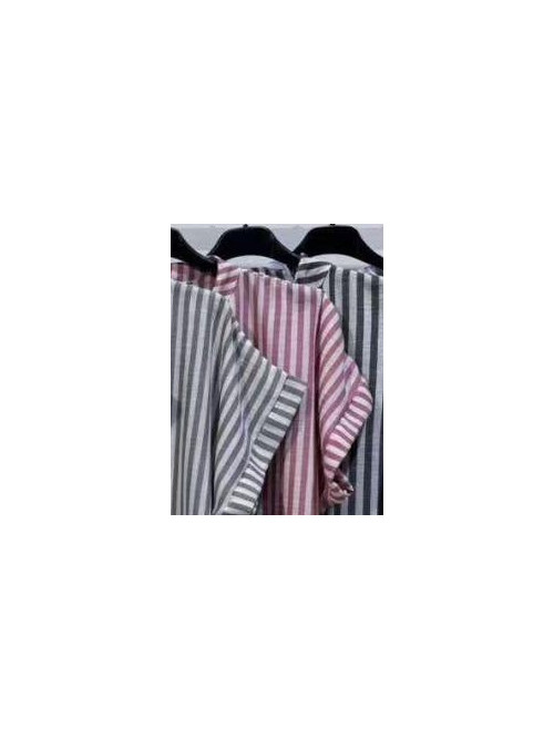 Blouse ample à rayures manches courtes