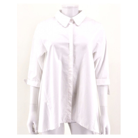 Chemise évasée en popeline de coton Senes