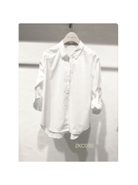 Chemise en popeline à manches retournées retenues par une bride Sens uniq