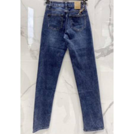 Jean's taille haute fente sur le bas Carla Giannini