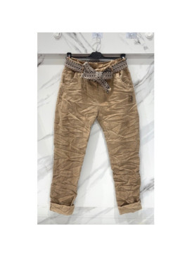 Pantalon toile stretch avec lien