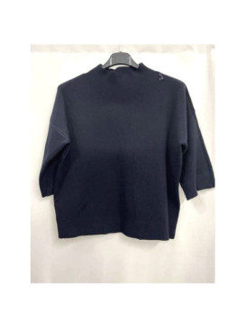 Pull crop col montant manche au coude