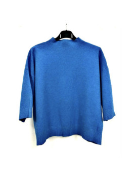 Pull crop col montant manche au coude