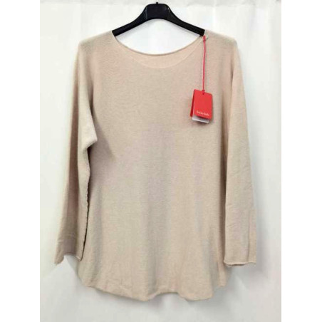 Pull droit col rond sans laine