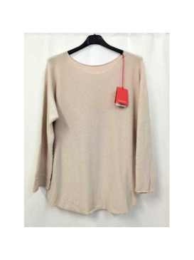 Pull droit col rond sans laine