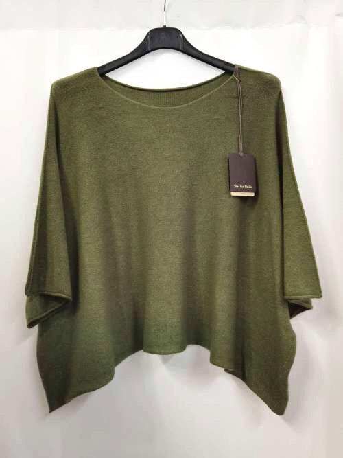 Pull Femme Crop Court Manches Larges Sans laine.